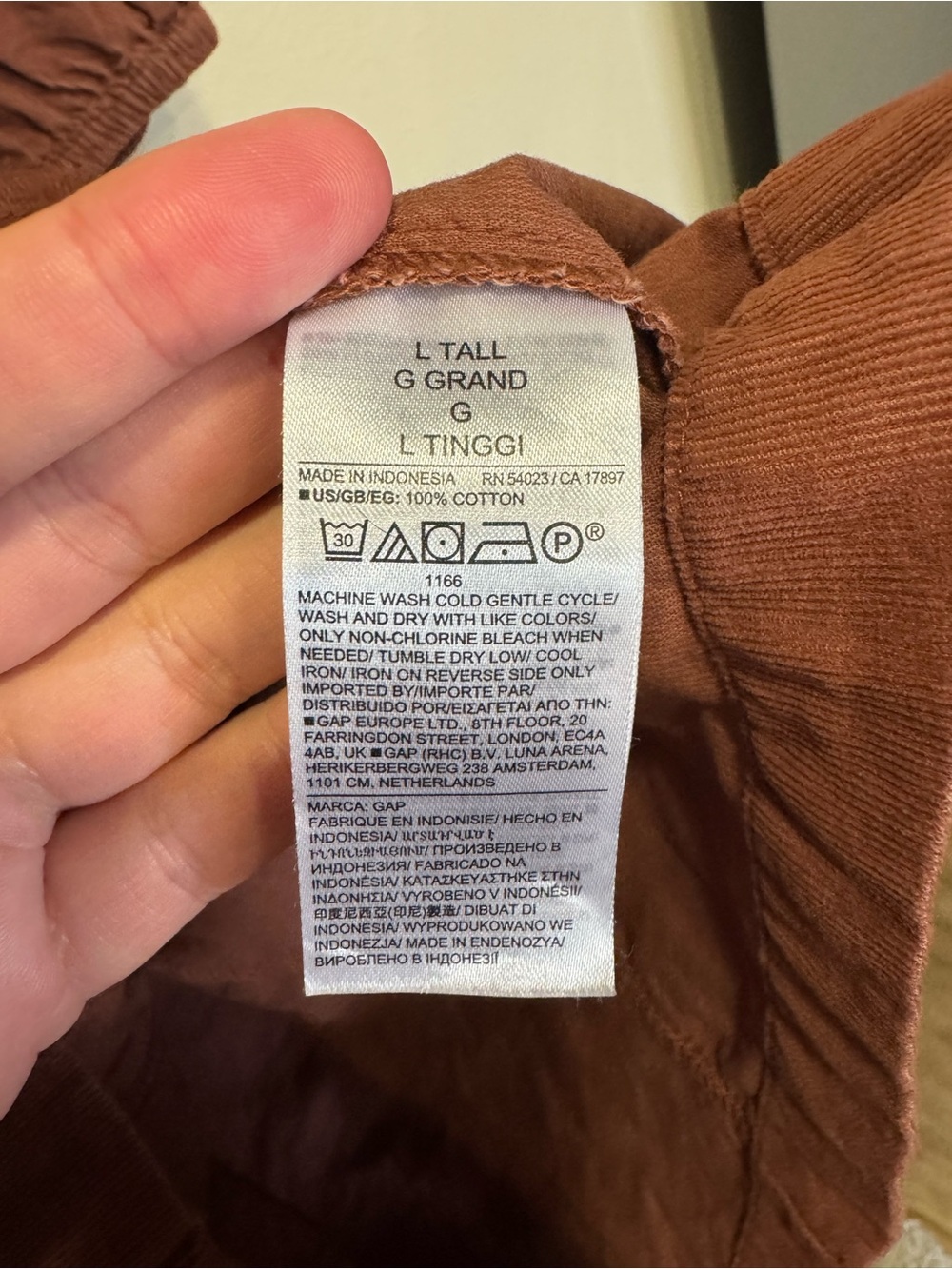 GAP Corduroy Rust-Brown Button Shirt Dress - Picture 4 of 4